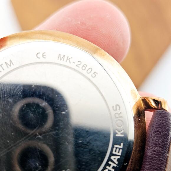 Michael Kors Jaryn Women's Burgundy Leather Watch MK2605 - Picture 6 of 7